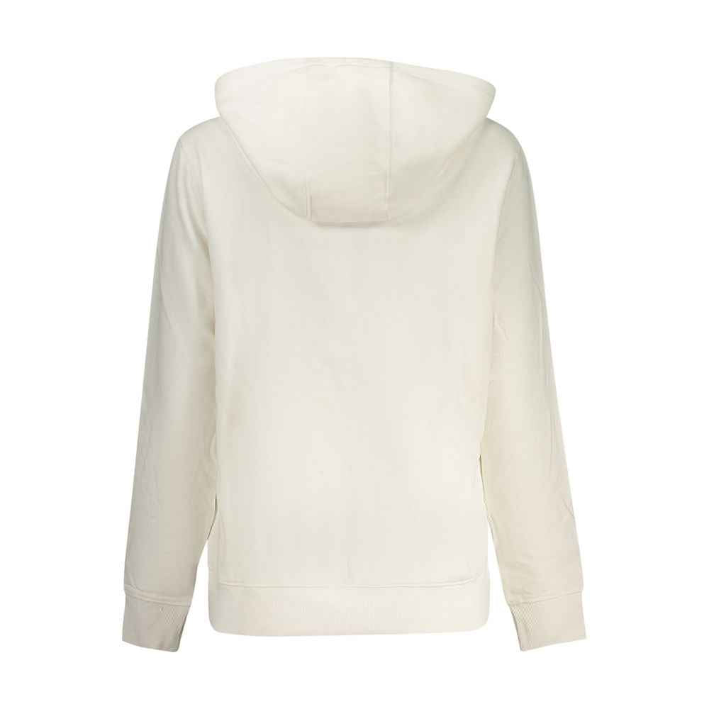 White Cotton Women Sweatshirt