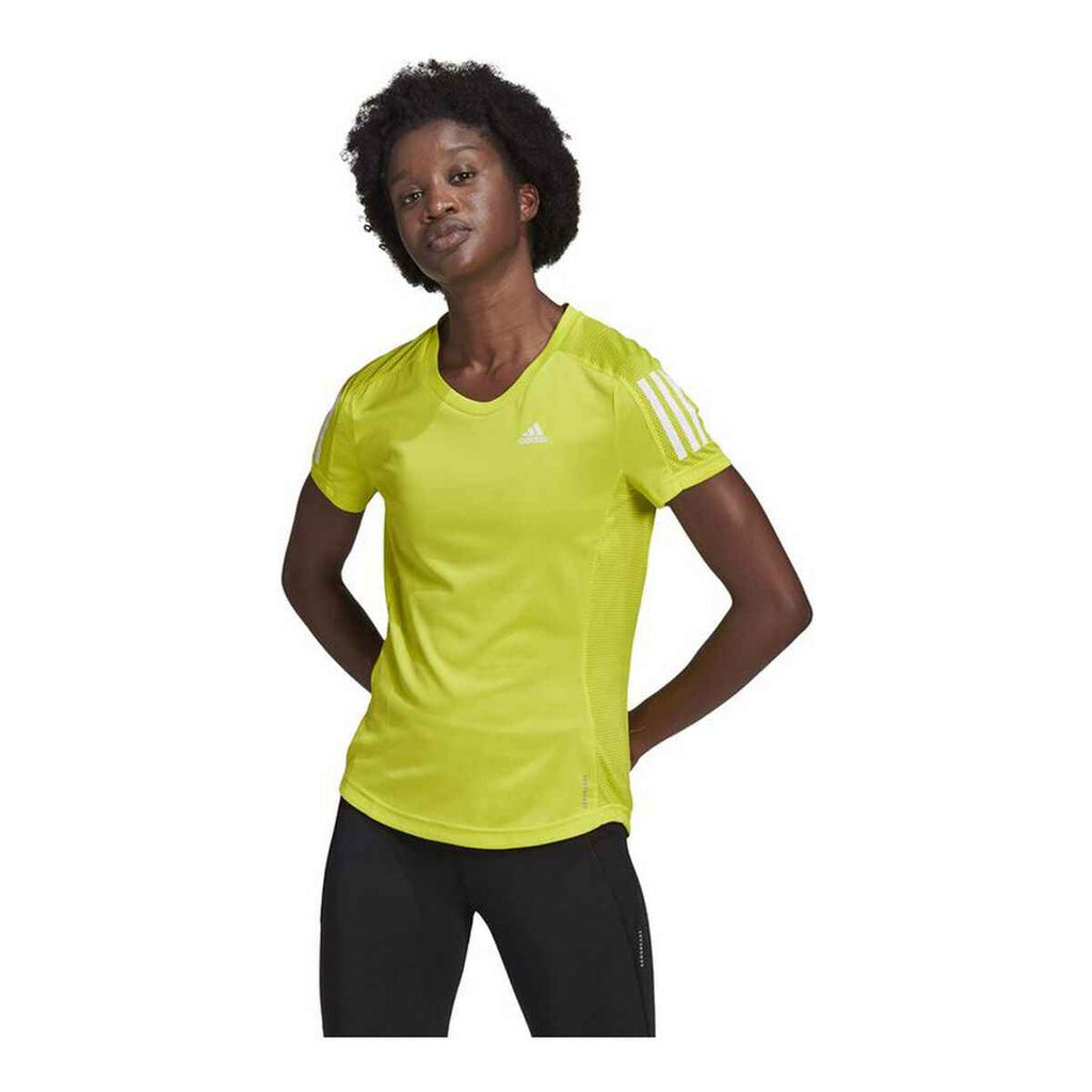 Women’s Short Sleeve T-Shirt Adidas Own The Run Yellow