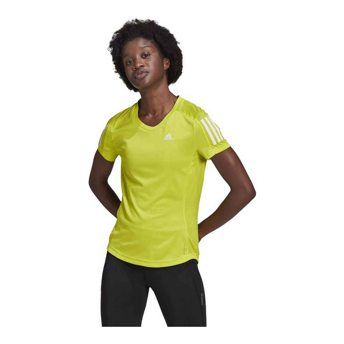 Women’s Short Sleeve T-Shirt Adidas Own The Run Yellow