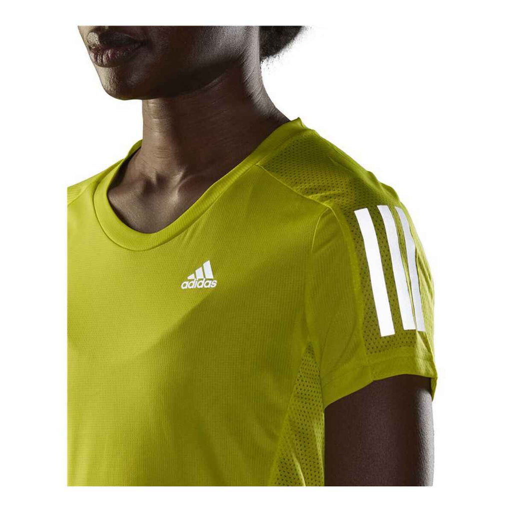 Women’s Short Sleeve T-Shirt Adidas Own The Run Yellow