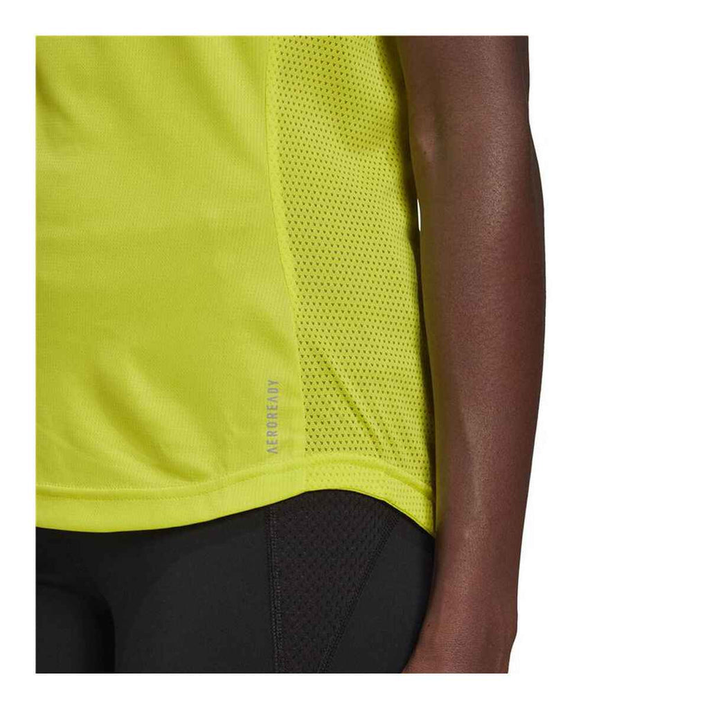 Women’s Short Sleeve T-Shirt Adidas Own The Run Yellow