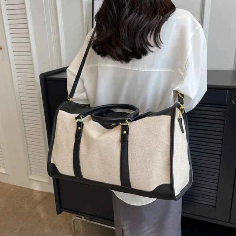 NNEOBA Vintage Travel Fitness Handbag Black