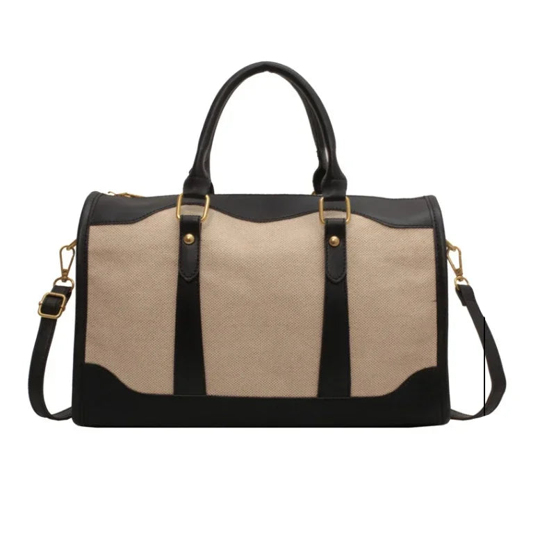 NNEOBA Vintage Travel Fitness Handbag Black