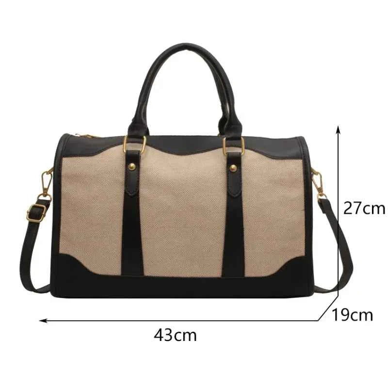 NNEOBA Vintage Travel Fitness Handbag Black