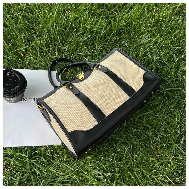 NNEOBA Vintage Travel Fitness Handbag Black