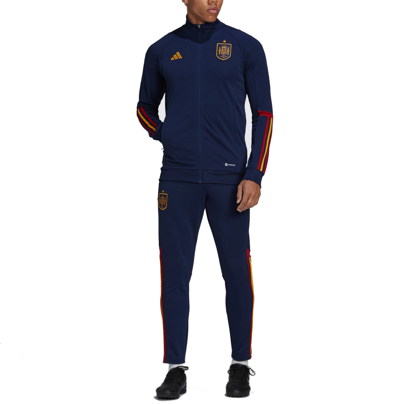 Spain navy training bench Soccer tracksuit 2022/23 - Adidas
